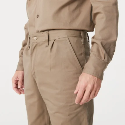 Pantalón de Trabajo Pampero de Gabardina Liso Beige - Imagen 2