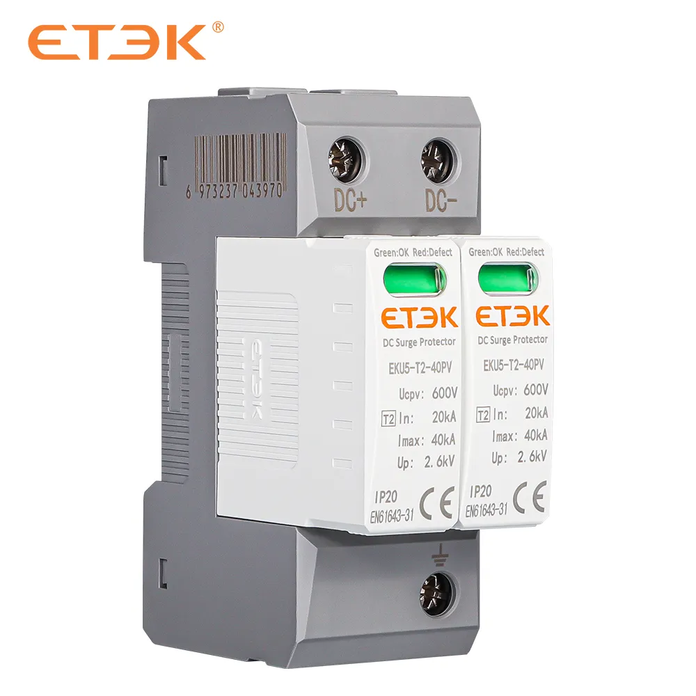 Descargador de sobretensión CC ETEK EKU5-T2-40PV
